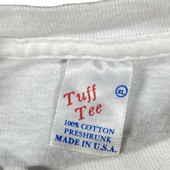Tuff Tee Vintage Men's Get More Fiber In Your Diet Print T-Shirt Size XL White - Picture 2 of 6